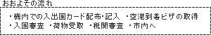 入国に関してのおおよその流れ